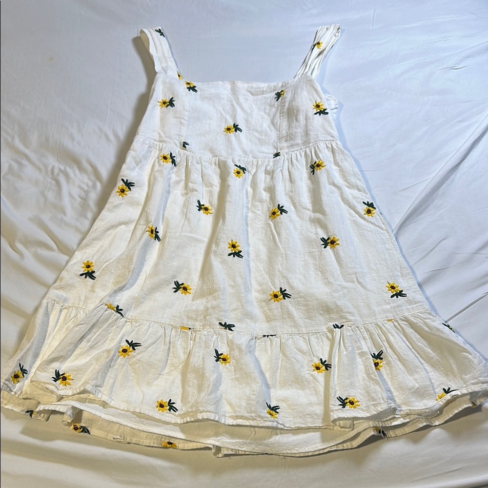 Floral White Kids Dress